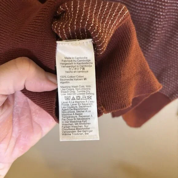 J. Crew Men's Crewneck Sweater Burgundy Size XL Cotton Blend #268 - Picture 5 of 6